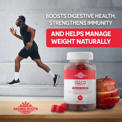 Sacred Roots ACV Gummies daily-dose setup with two gummies