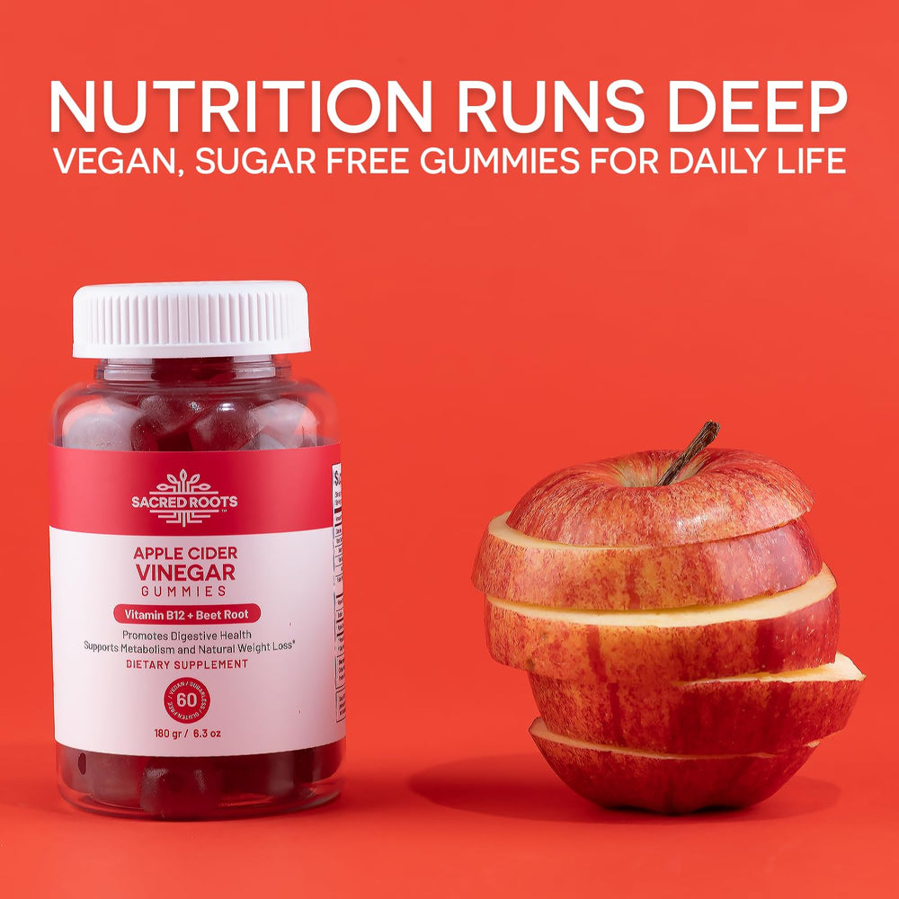 Sacred Roots gummies ingredients closeup with natural formulation