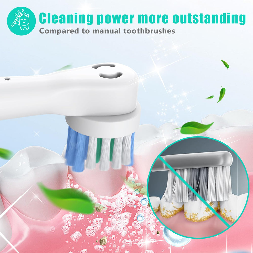 Safcare 8pcs replacement brush heads for Oral-B Electric Toothbrush YE638 - image 6