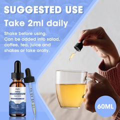 Easy daily use blue blueberry magnesium liquid drops