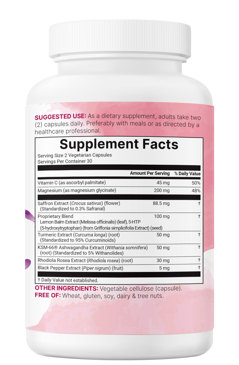 Non-GMO, dairy-free, gluten-free label and testing icons