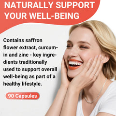 Close-up of saffron capsules showing orange saffron extract