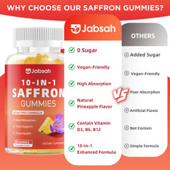 Illustration of mood, focus and calm ingredients including St. John's Wort and Ashwagandha