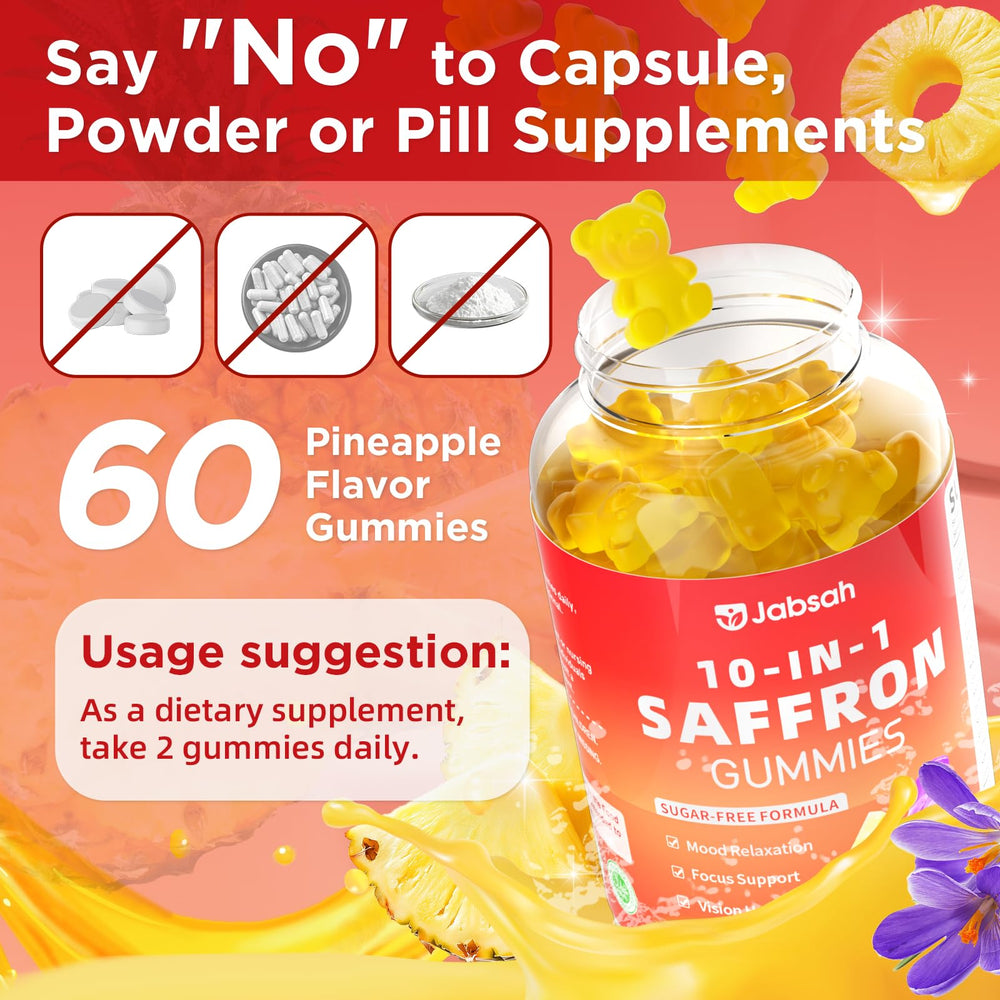 Eye health concept with antioxidants crocin and safranal imagery