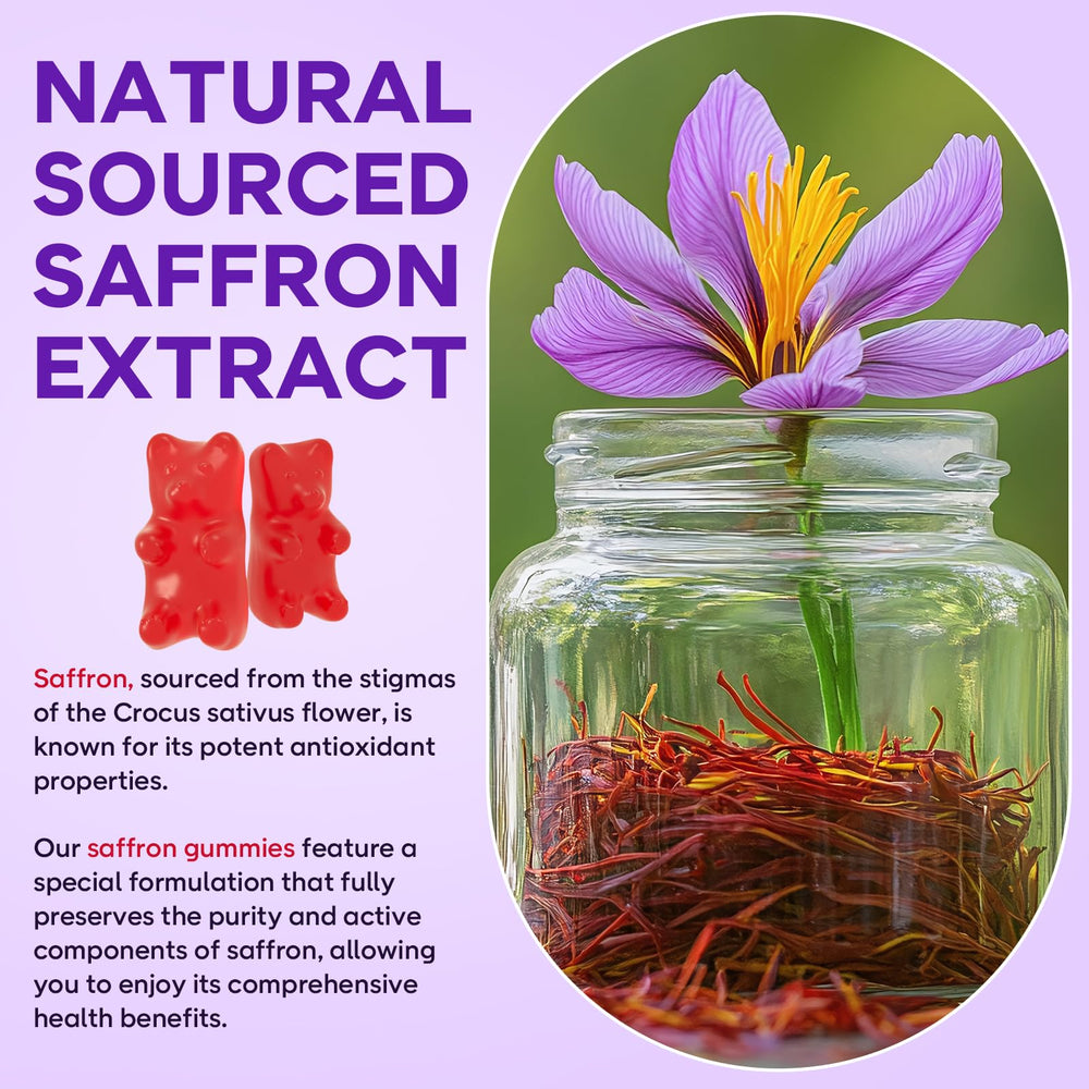 Saffron gummies suitable for kids and adults