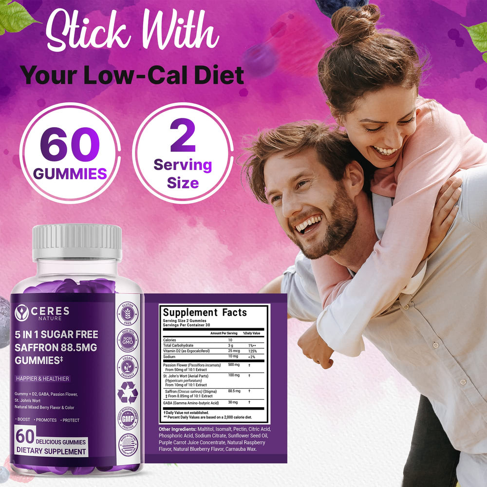 Saffron gummy for appetite control