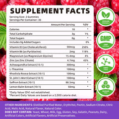 Close-up of Raspberry saffron gummy