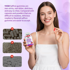 Adult and child using saffron gummies lifestyle image