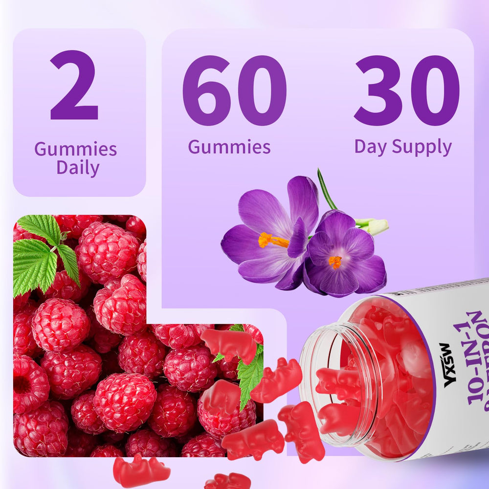 Gummy texture close-up to showcase raspberry flavor