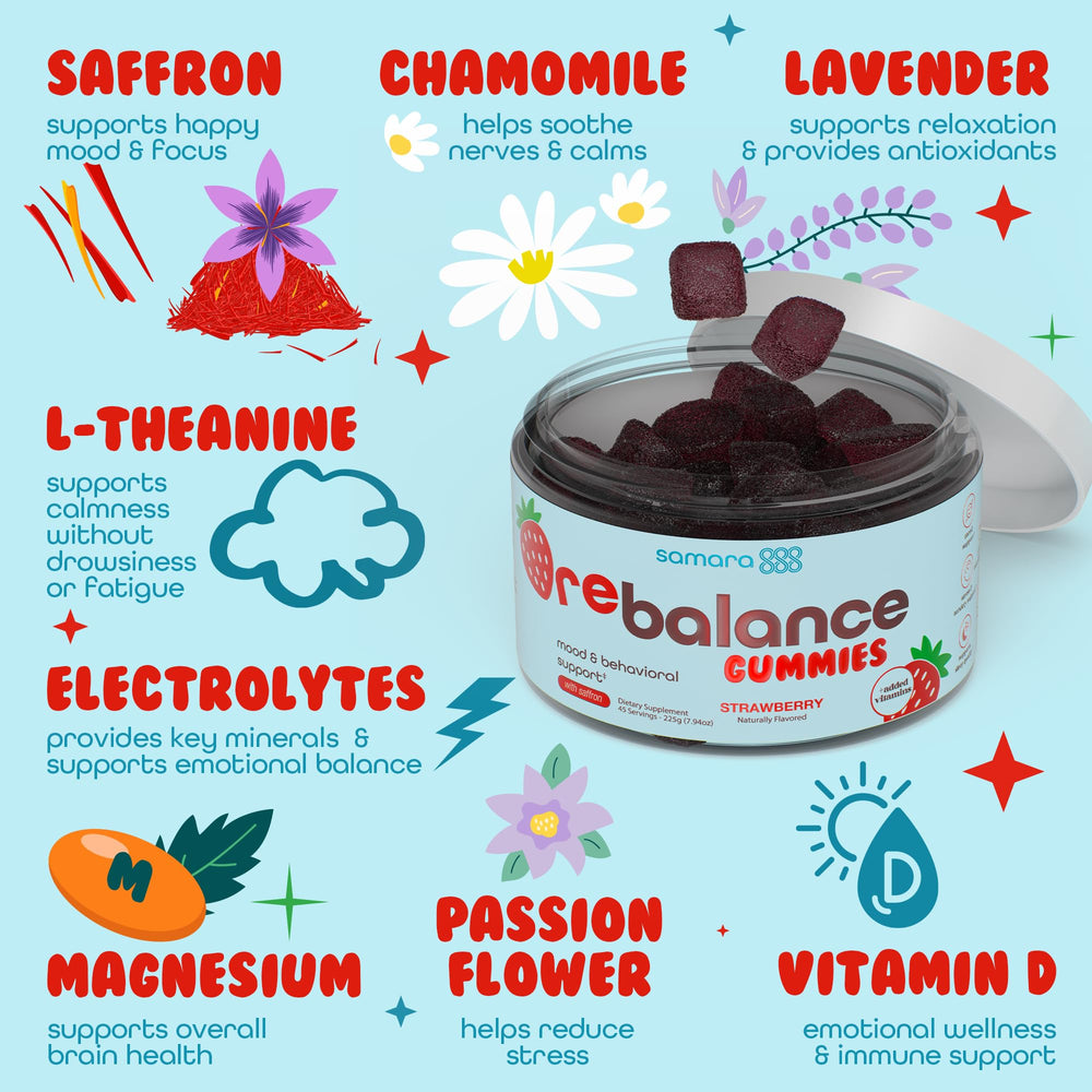 Kid-friendly saffron gummies with natural ingredients