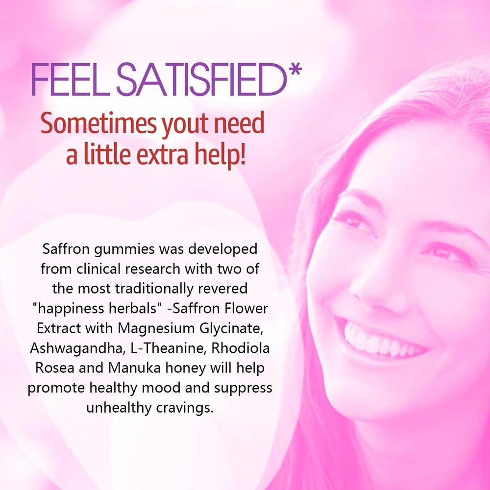 Saffron mood and energy support gummies