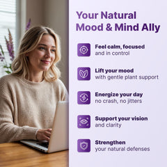 Front label showing Made in USA and saffron extract information