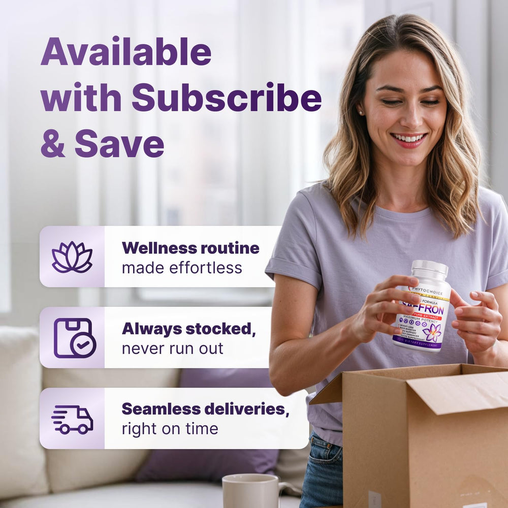 Eye health and saffron visual motif with capsules