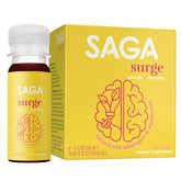 SAGA SURGE Peach Mango energy shot bottle 2oz