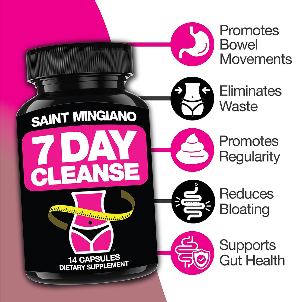 Saint Mingiano digestive system illustration highlighting cleanse concept