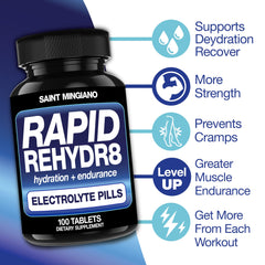 Athlete using Saint Mingiano Rapid Rehydr8 during training
