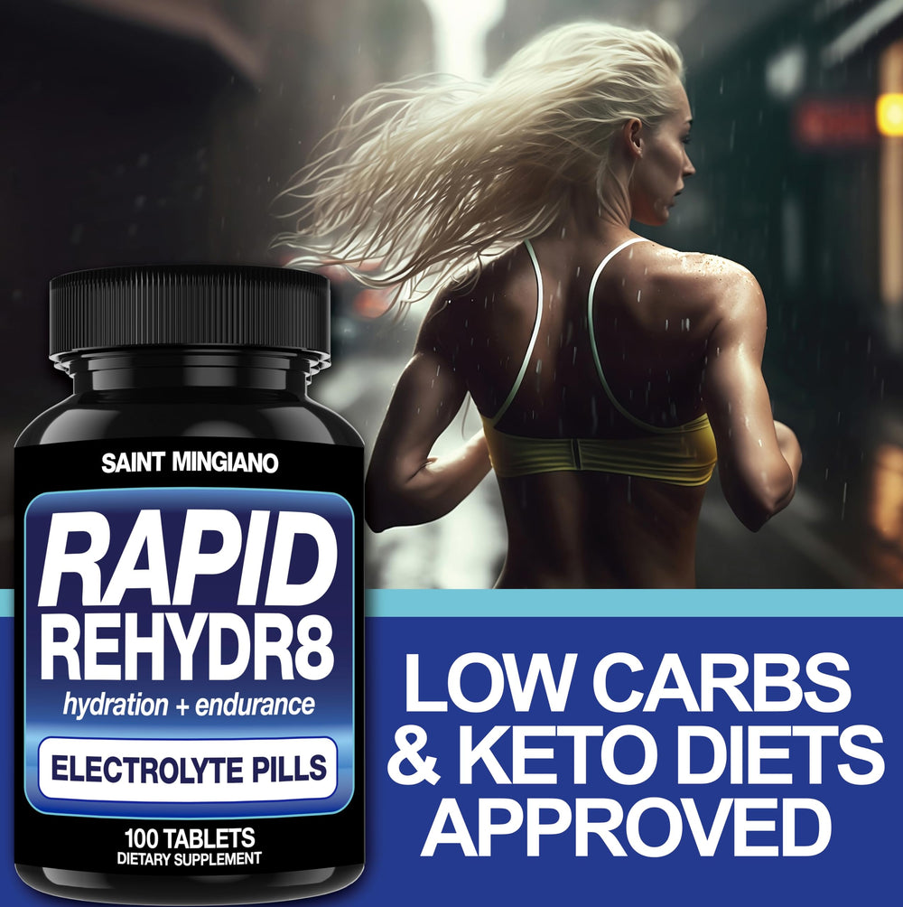 Keto-friendly Rapid Rehydr8 packaging and label