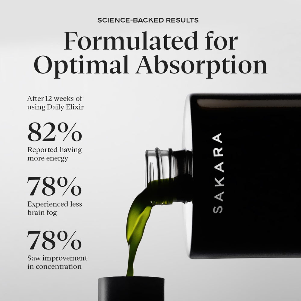 Close-up of plant-based liquid multivitamin