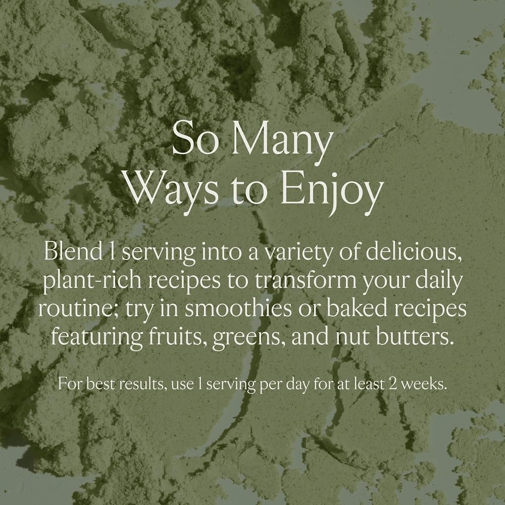 Plant-based protein blend components (pea, hemp, pumpkin) in Sakara powder