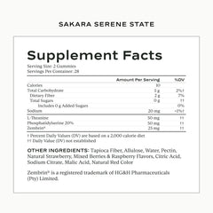 SAKARA Serene State box and bottle together