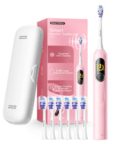 SAKYPRORAL G5S pink electric toothbrush with AI screen