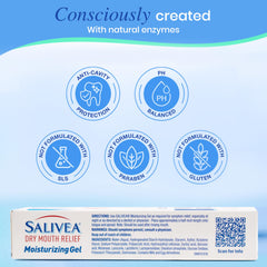 Salivea gel used at night to relieve dry mouth while sleeping