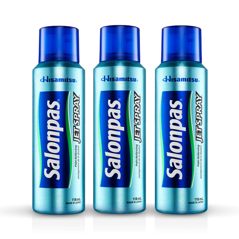 Salonpas Pain Relieving Jet Spray 4 Oz bottle front view