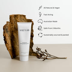 Texture of shea butter enriched magnesium lotion