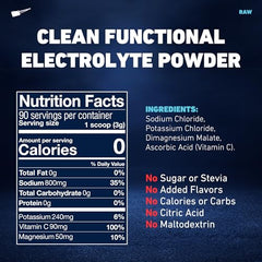 Saltivate Raw Unflavored Electrolytes bulk jar on shelf for long-term savings.