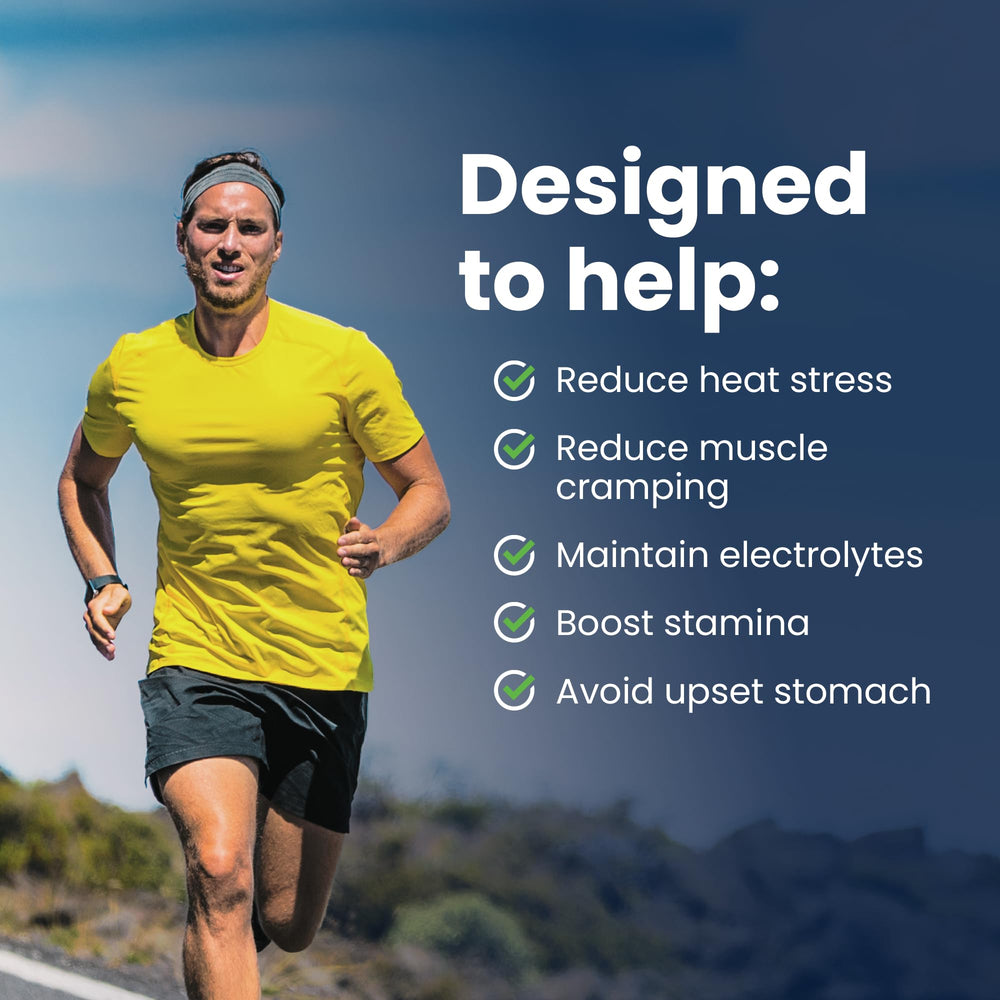 Close-up of SaltStick electrolyte capsule showing fast absorption