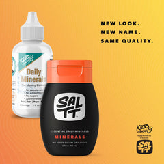 Back view showing nutrition panel on SALTT Minerals Drops