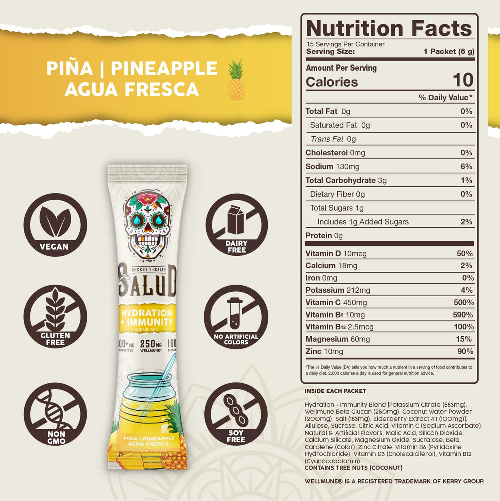 Dairy-free, soy-free, gluten-free vegan hydration powder