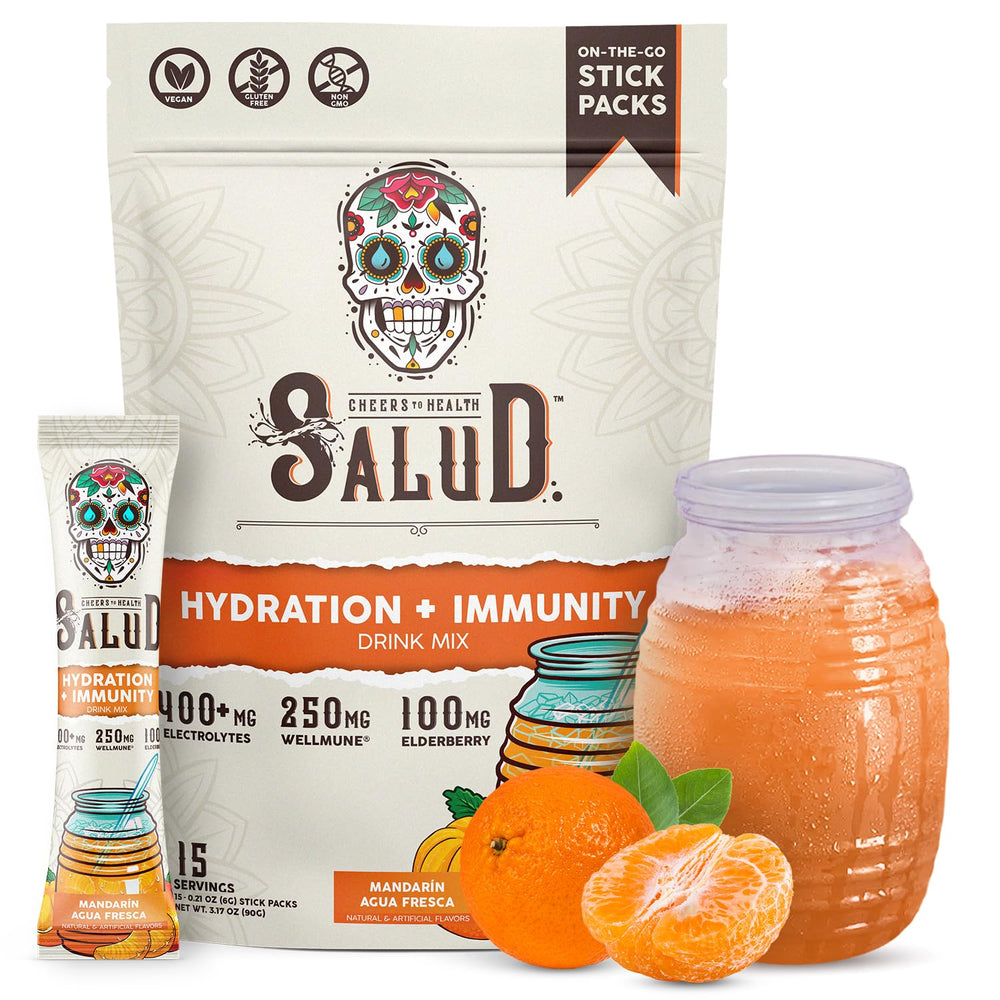 Salud Mandarin Agua Fresca hydration packets front view