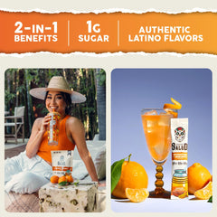 Salud Mandarin Agua Fresca hydration packets back panel