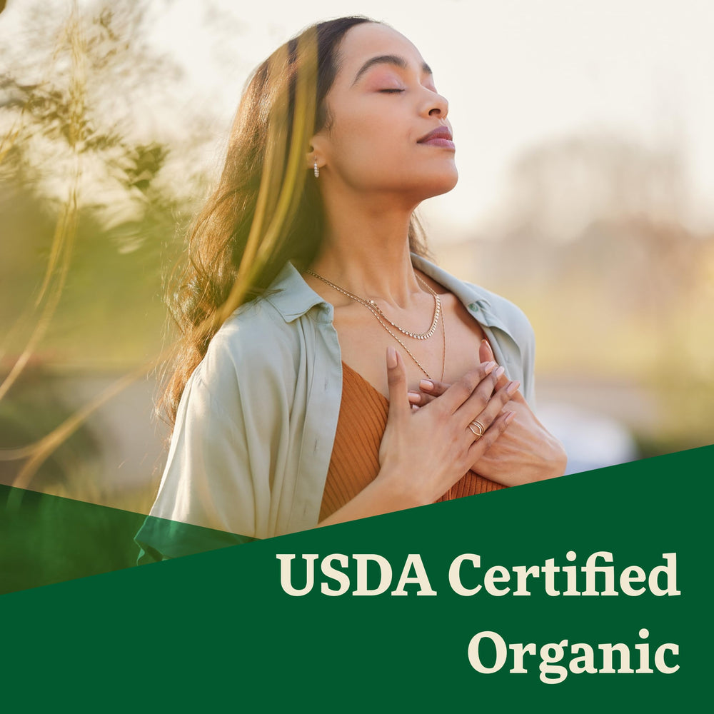 Ingredients panel showing organic vegan gluten-free