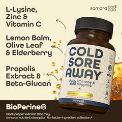 Lysine immune support with olive leaf extract – vegan formula