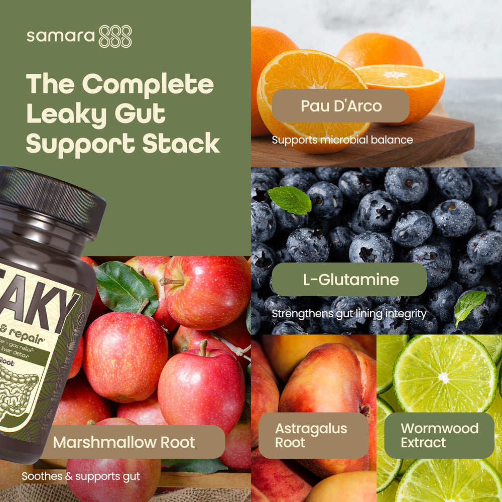 Wormwood and Astragalus Root ingredients in Samara 888 gut support