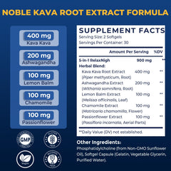 Safety warnings and usage notice for kava capsules