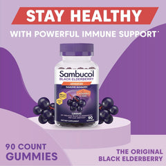 Ingredients panel of Sambucol Elderberry Gummies