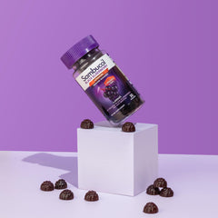 Three-pack pack shot of Sambucol Elderberry Gummies