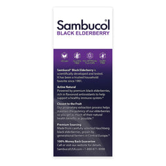 Ingredients and supplement facts for Sambucol Kids syrup