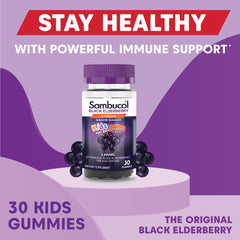 Supplement facts panel showing elderberry extract and nutrients