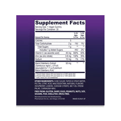 Packaging and bottle with Sambucol branding