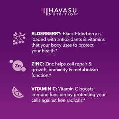 60-count bottle of Sambucus Elderberry Gummies