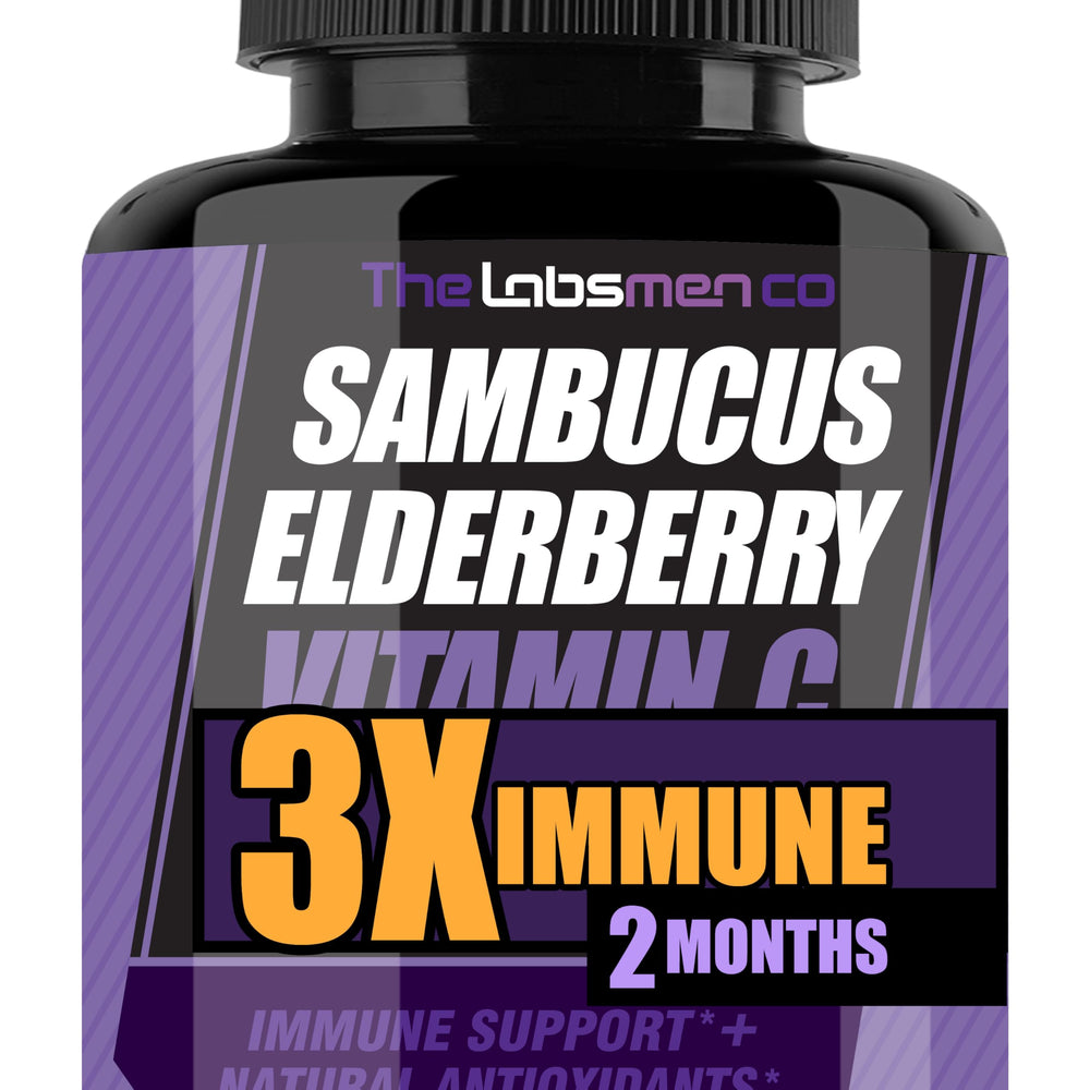 Front bottle of Sambucus Elderberry Immune Support 60-count