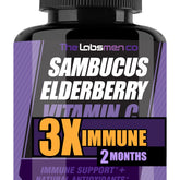Front bottle of Sambucus Elderberry Immune Support 60-count