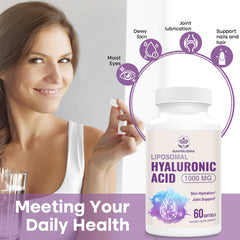 Close-up view of Sambugra liposomal hyaluronic acid capsules