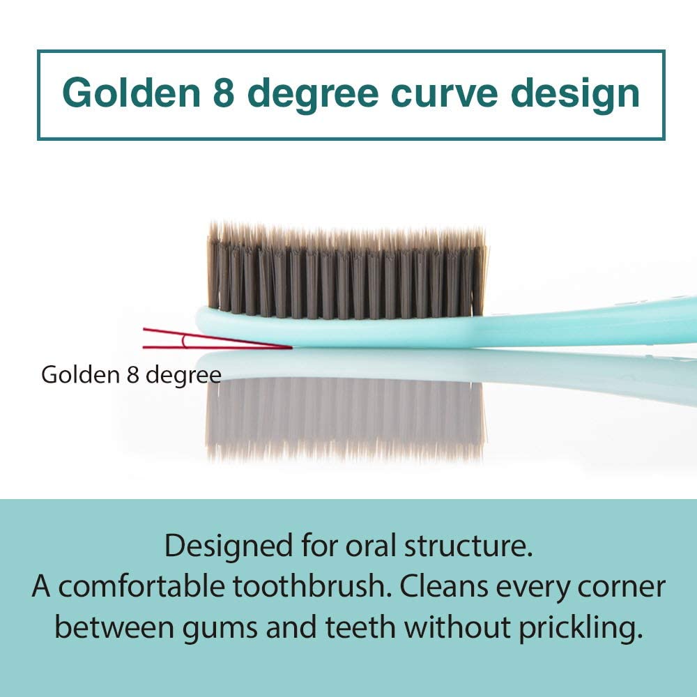 8-degree golden curve design for comfortable brushing