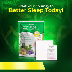 Packaging and 120-pack information for Samsali Ginger Foot Pads