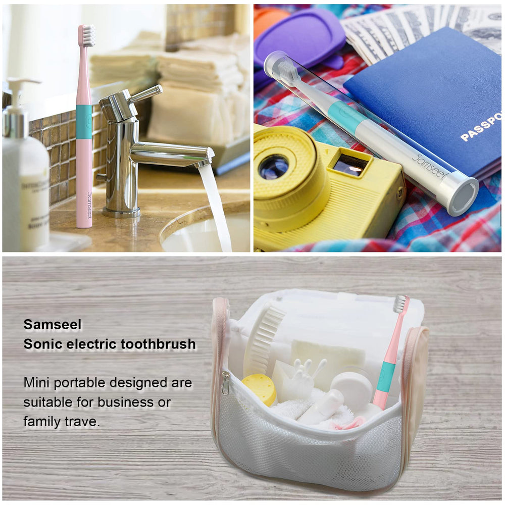 Mini travel toothbrush size comparable to regular toothbrush